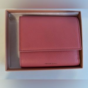 Brand New! Mansur Gavreil Compact Wallet in Pink in box